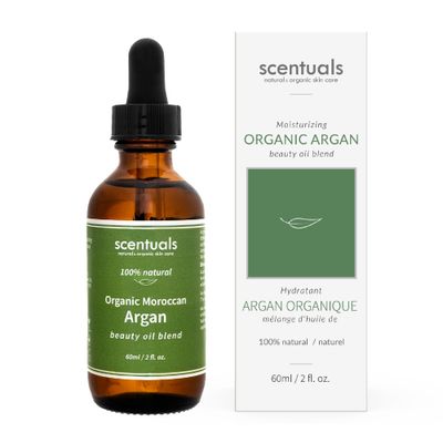 Scentuals Argan Beauty Oil Blend, All-in-One Skin, Hair &amp; Nail Care, Pure Argan Oil Blend, Apricot Oil, Safflower Oil, Vitamin E Oil, Deep Hydration, Anti-Aging, Natural Skin Care,2 fl.oz | 60 ml