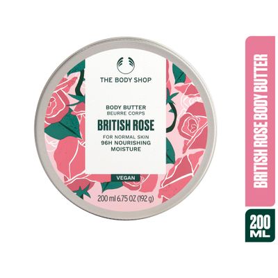 The Body Shop British Rose Body Butter - Nourishing &amp; Moisturizing Skincare for Normal Skin - Vegan - 6.75 oz