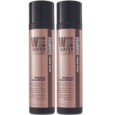 Watercolors Semi Permanent Color Depositing Shampoo. Sulfate &amp; Paraben Free to Maintain &amp; Enhance Hair Color 8 fl oz (MOCHA DRENCH, 8 Fl Oz (2 Count))