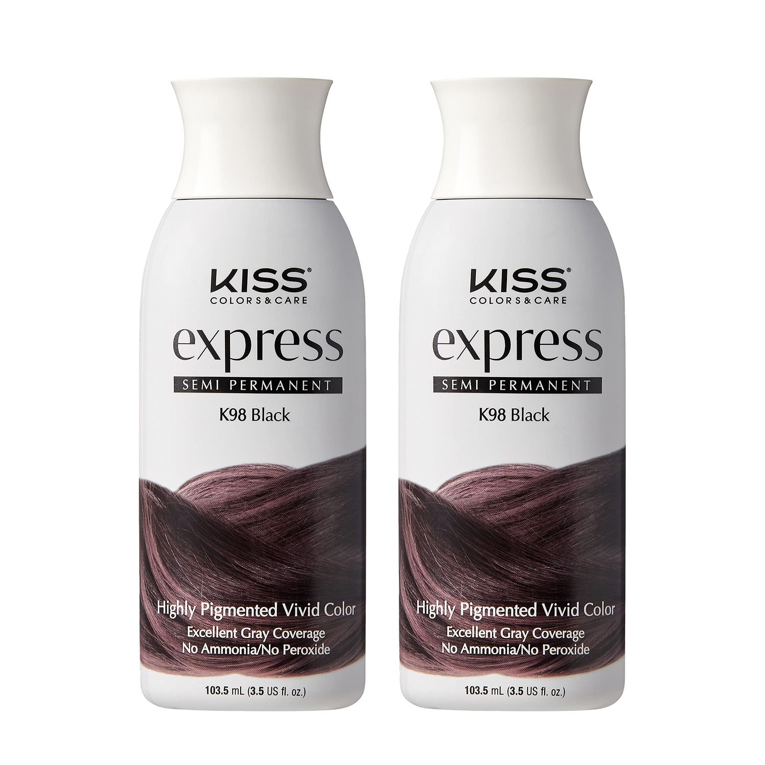 Kiss Express Semi-Permanent Hair Color, 3.5 Fl Oz (Pack of 2)