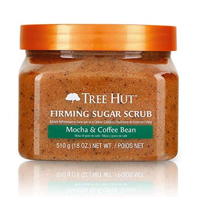 Tree Hut Ultra Hydrating and Exfoliating Sugar Scrub Mocha &amp; Coffee Bean for Nourishing Essential Body Care, 18 Ounce