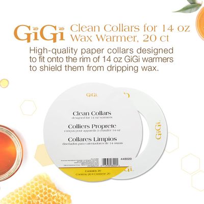 GiGi Clean Collars for 14-Ounce Wax Warmers, 20 Pieces