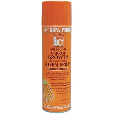 FANTASIA Ic Hair Polisher Carrot Growth Sheen Spray 14 Oz