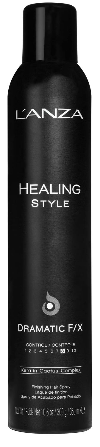 L&#39;ANZA Healing Style Dramatic F/X Hair Spray with Strong Hold Effect, Eliminates Frizz, Nourishes, and Restructures the Hair While Styling, With UV and Heat Protection to Prevent Damage (10.6 Ounces)