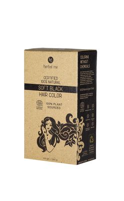 HM Herbal Me Soft Black Natural Hair Color (200gm) | CERTIFIED 100% Natural by Ecocert Greenlife (France)