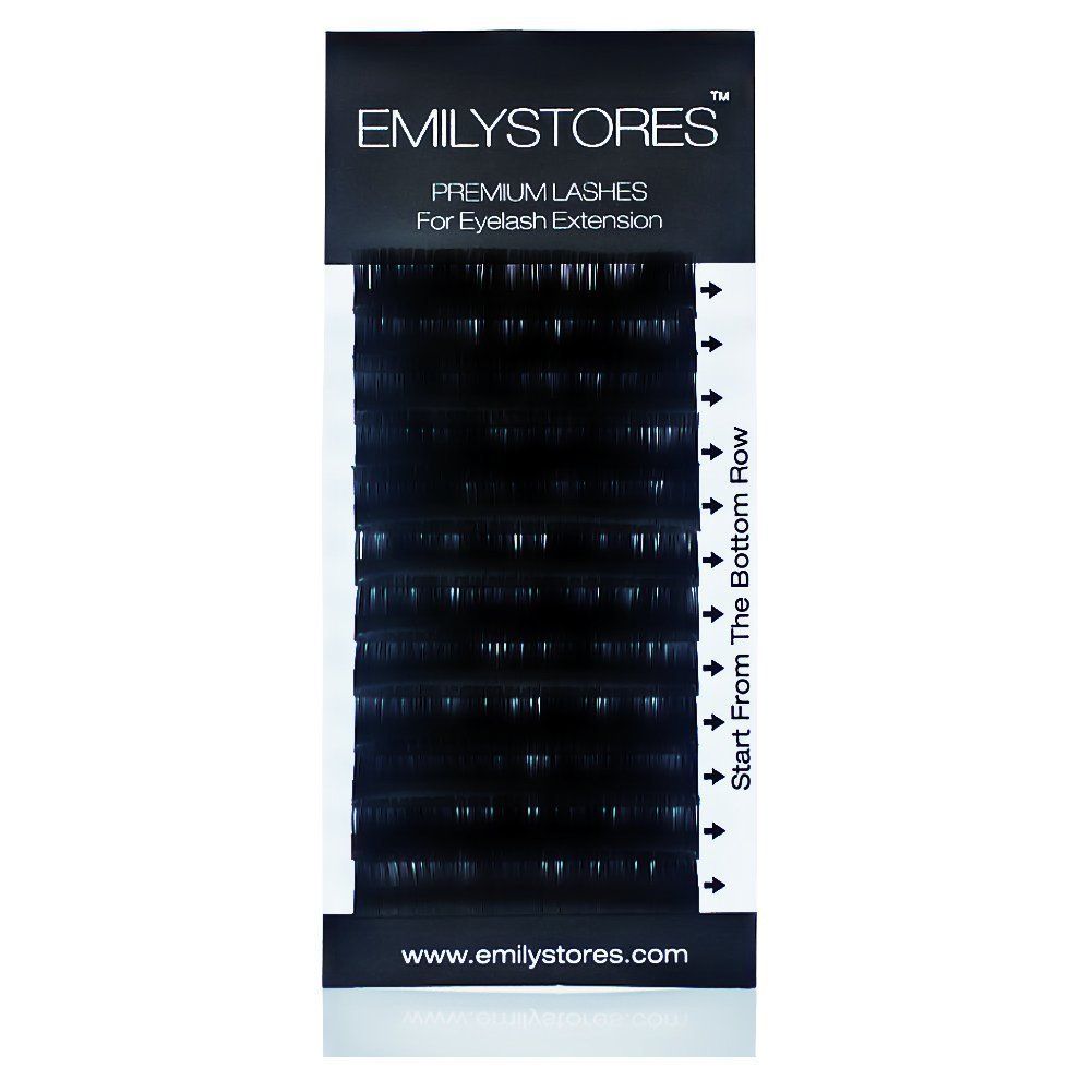 DESIRES LASHES By EMILYSTORES Ellipse 0.15mm Thickness J Curl Length 12mm Flat Shaped Volume Eyelash Extensions Single Size In One Tray Silk Mink Fake Eye Lashes