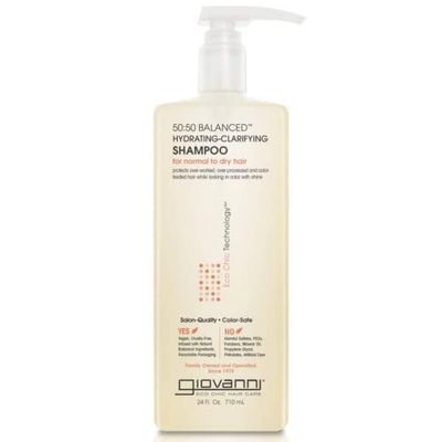 GIOVANNI 50:50 Balanced Hydrating Clarifying Shampoo - Moisturizing Shampoo for Women &amp; Men, Gentle Cleansing for Damaged, Frizzy Hair, Salon Quality for Soft, Smooth Hair - 24 Fl Oz (Pack of 1)