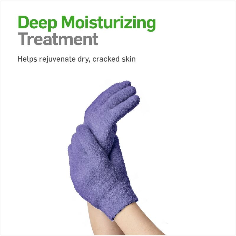 NatraCure Moisturizing Gel Gloves - (for Dry, Cracked Skin, Aging Hands, Cuticles, Eczema, After Hand Washing, Instead of Overnight Sleeping Gloves, Lotion, Cream) - Color: Lavender