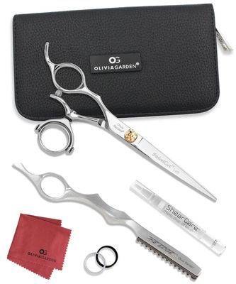 Olivia Garden SwivelCut Professional Hairdressing Shears Intro Case Deal - Left Handed (6.5&quot;)