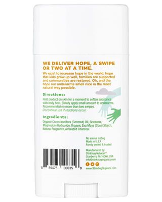 Natural Organic Deodorant Stick with Vanilla and Mint, Coconut Oil and Activated Charcoal, Aluminum Free Deodorant by Stinkbug Naturals, Vanilla Mint 2-Pack