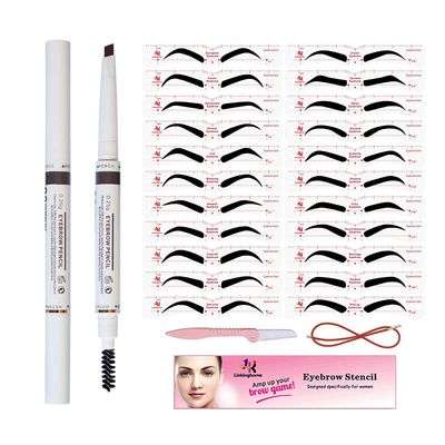 Eyebrow Stencils &amp; Eyebrow Pencil, 30 Eyebrow Shaper Kit, Reusable Eyebrow Template With Strap &amp; Eyebrow Razor, Waterproof Eyebrow Pen, 3 Minutes Makeup, Suitable for 98%