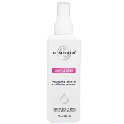 KERACOLOR Keratin Leave in Conditioner for Color Treated Spray with Oil Detangler Curly Hair Paraben Gluten and Vegan Free Purify Plus Lite, Coconut, 7 Fl Oz