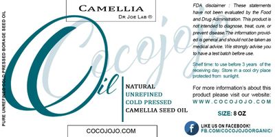 Dr Joe Lab Japanese Camellia Seed Oil - Pure, Cold Pressed, Non-GMO Carrier - 8 oz - for Skin, Hair, Nails, Body, Facial Hair - Hydrating Moisturizing Vegan Nourishing - Packaging May Vary