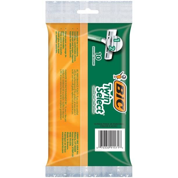 Bic Twin Select Mens Size 10ct