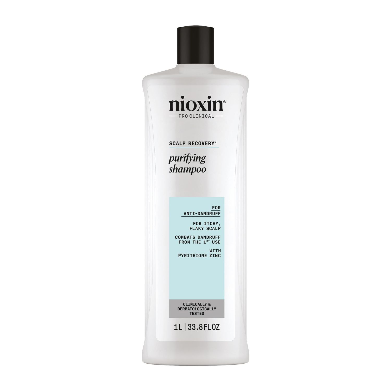 Nioxin Scalp Recovery Purifying Shampoo - Shampoo for Dandruff and Itchy Scalp, 33.8 fl oz (Packaging May Vary)