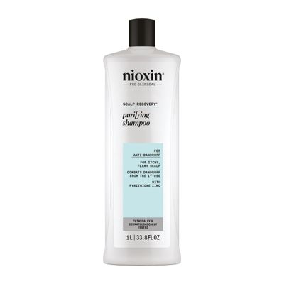 Nioxin Scalp Recovery Purifying Shampoo - Shampoo for Dandruff and Itchy Scalp, 33.8 fl oz (Packaging May Vary)