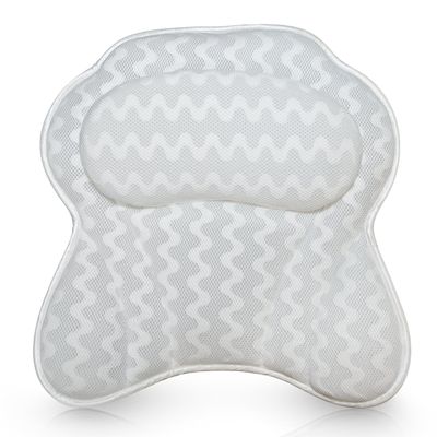 Bath Pillow for Tub, Luxury Bathtub Pillow Head and Neck Support, Relaxing Spa Cushion Head Rest for Tub, Bathtub Accessories for Women and Men with Quick Drying 3D Air Mesh Portable Washable