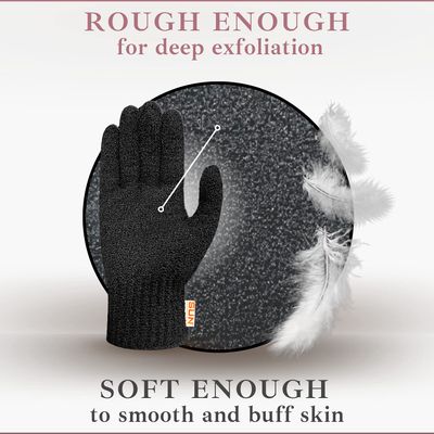 Sun Laboratories By Giesee Exfoliating Gloves 4 Pairs - Body Scrubber, Exfoliating Body Scrubber, Exfoliating Body Scrub, Self Tan Remover Mitt, Sunless Tanner Remover, Pre Tan Exfoliator, Tan Removal