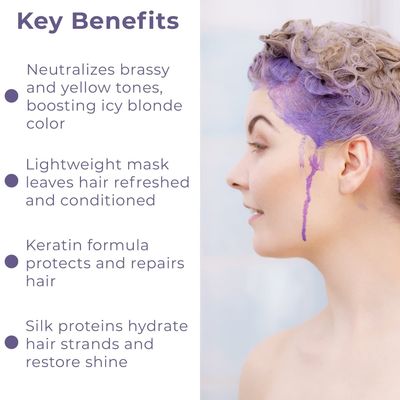 KASHMIR KERATIN PURPLE MASK - 16OZ Keep the Brass Orange and Yellow Away!
