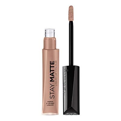 Rimmel London Stay Matte Liquid Lip Color with Full Coverage Kiss-Proof Waterproof Matte Lipstick Formula that Lasts 12 Hours - 706 Raw Embrace, .21oz