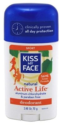 Kiss My Face Deodorant Stick Active Life Sport 2.48 Ounce (73ml) (2 Pack)