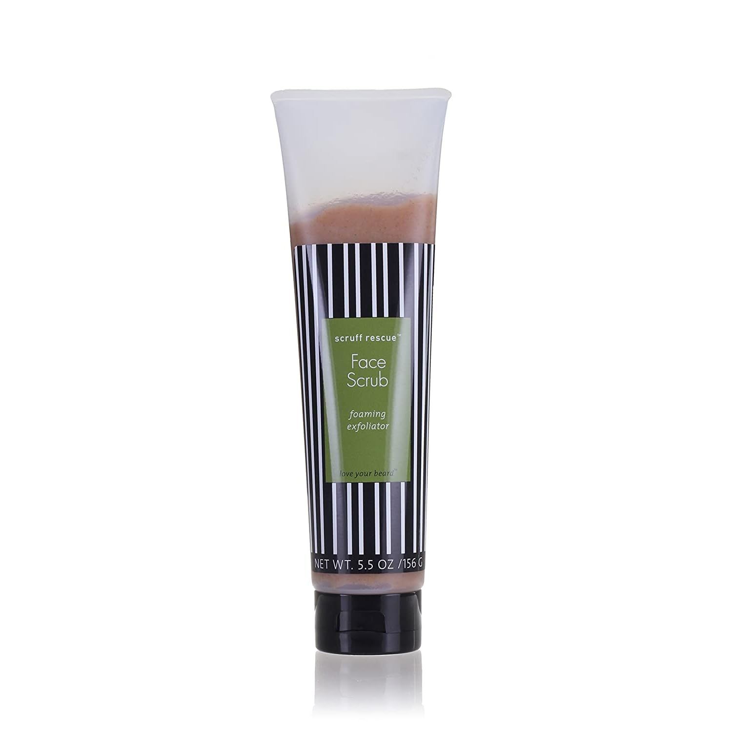 MGA Vegan Face Scrub - Scruff Rescue Face Scrub, Daily Exfoliator &amp; Face Wash for Deep Cleaning | Prevents Blackheads &amp; Ingrown Hairs | pH Balanced Walnut Shell Microdermabrasion | 5.5 oz