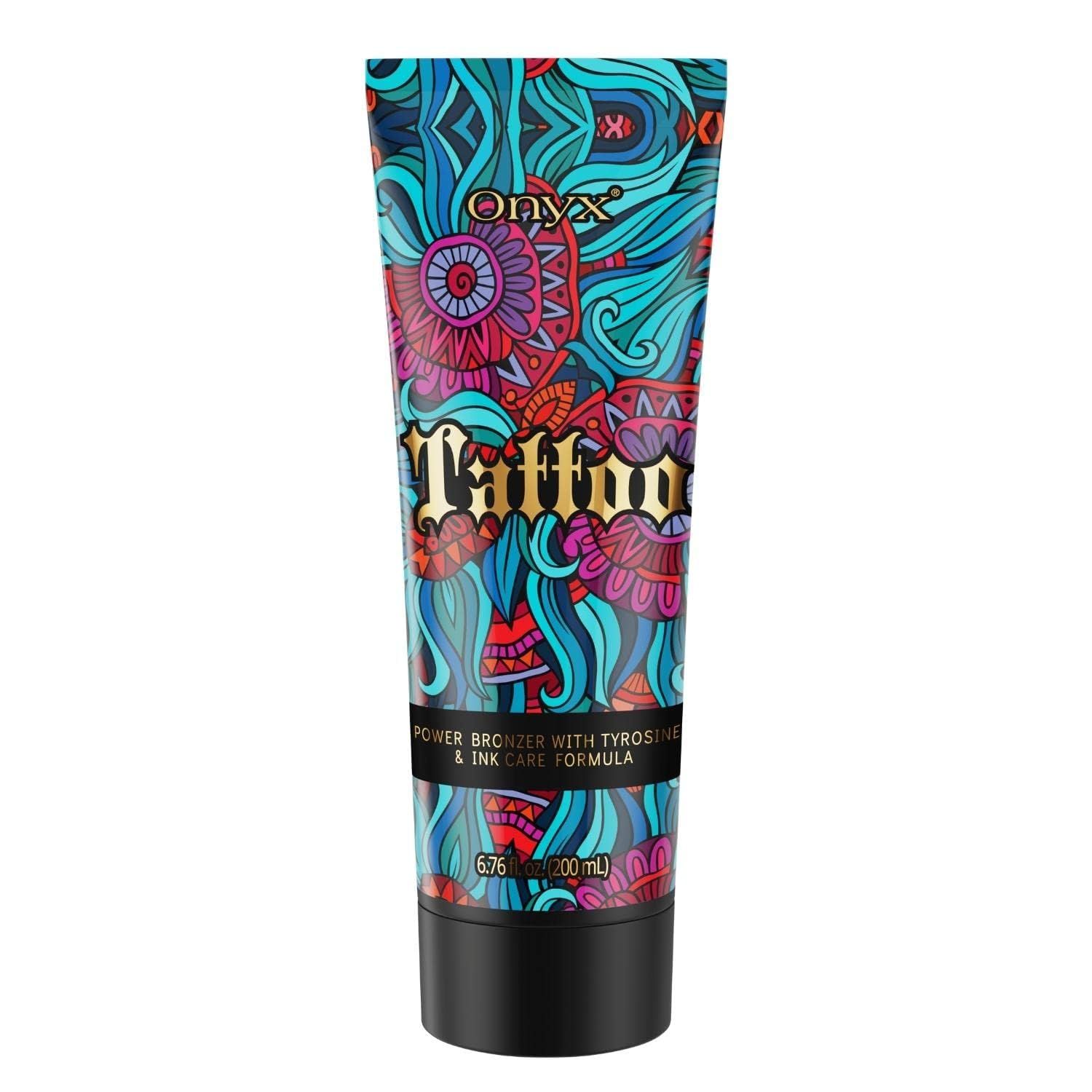 Onyx Tattoo Tanning Bed Lotion with Fade Protection - Ink Care &amp; Color Booster, Tattoo Lotion for Color Enhancement &amp; Ink Care, Indoor Tanning Lotion for Men and Women with Fruit Extract