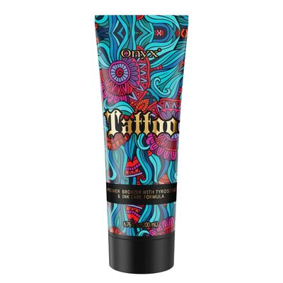 Onyx Tattoo Tanning Bed Lotion with Fade Protection - Ink Care &amp; Color Booster, Tattoo Lotion for Color Enhancement &amp; Ink Care, Indoor Tanning Lotion for Men and Women with Fruit Extract