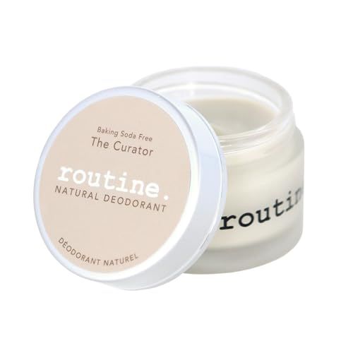 Routine Natural Deodorant The Curator (Baking Soda Free) Deo Jar | 2 Fluid Oz. Natural Deodorant | Aluminum Free Natural Deodorant For Women &amp; Men (Cream Jar Formula)