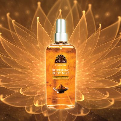 Okay Refreshing Body Mist Sandalwood Essence Uplifting Alluring Free of Silicone &amp; Paraben 4 Ounce, 4 Ounce (Pack of 12)