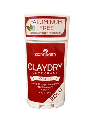 Zion Health Zionhealth Clay Deodorant Original Extra Strength Protection, Bold, 2.8 Oz