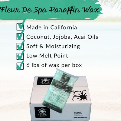 Premium Paraffin Wax Refills - Made in USA - Enhanced and Rich Oil Infusion of Coconut and Jojobo for Luxurious Spa and Home Use on Hands and Feet