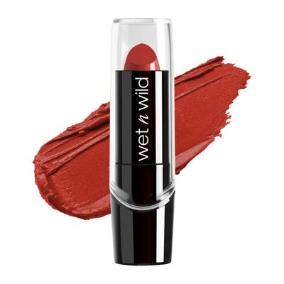 wet n wild Silk Finish Lipstick, Hydrating Rich Buildable Lip Color, Formulated with Vitamins A,E, &amp; Macadamia for Ultimate Hydration, Cruelty-Free &amp; Vegan - Raging Red