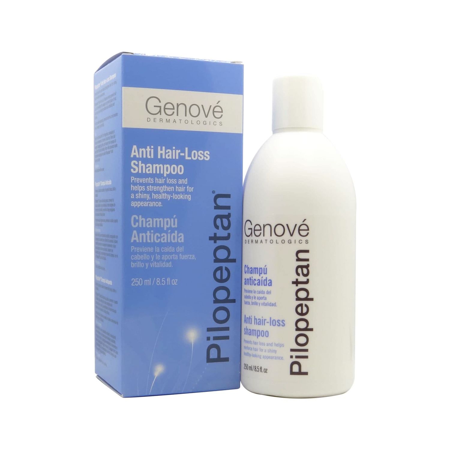 Genov Pilopeptan Shampoo 250ml - Strengthens and Brightens Weak Hair - Stop Hair Loss - Hair Regrowth Treatment - Keep Your Hair Strong And Healthy - Stimulates Microcirculation Favouring Hair Growth
