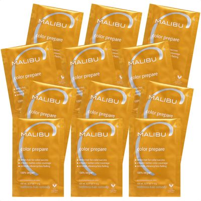 Malibu C Color Prepare Wellness Hair Remedy (12 Packets) - Extends Hair Color Vibrancy &amp; Counteracts Discoloration - Hair Care Remedy for Color Treated Hair