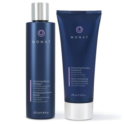 MONAT Volumizing Shampoo &amp; Conditioner Set Infused with REJUVENIQE - Lightweight Care for Fine, Flat Hair - Enhances Volume, Adds Softness and Shine - Net Wt. 237 ml (8 fl. oz.) &amp; 177 ml (6 fl. oz.)