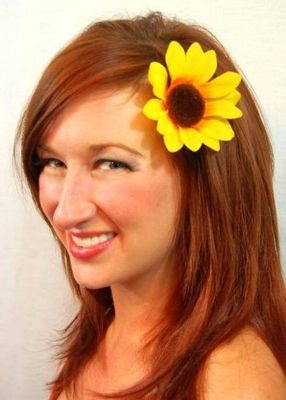 Sunflower Hair Flower Clip 3.5inch