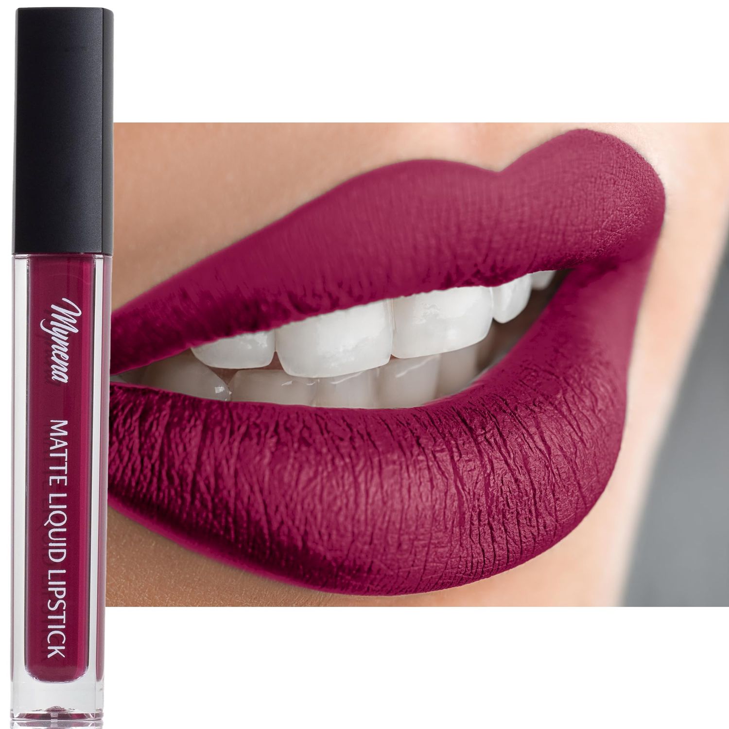 Mynena Berry Red Long-Lasting Matte Liquid Lipstick Intense Color Smudge-Proof &amp; Waterproof Comfortable Hydrating Shea Butter Vegan &amp; Cruelty-Free | Lisy