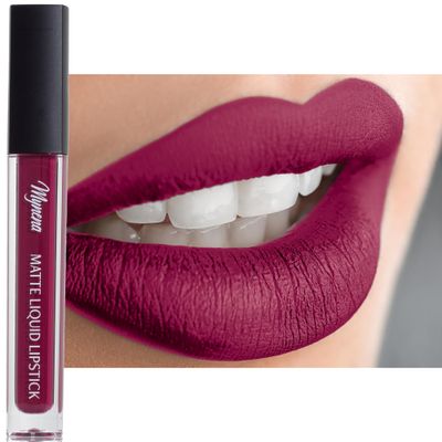 Mynena Berry Red Long-Lasting Matte Liquid Lipstick Intense Color Smudge-Proof &amp; Waterproof Comfortable Hydrating Shea Butter Vegan &amp; Cruelty-Free | Lisy