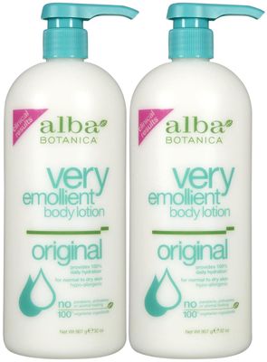 Alba Botanica Very Emollient Body Lotion - Original - 32 Ounce (Pack of 2)