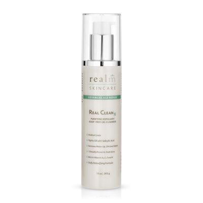 REALCLEAN X Salicylic Acid Exfoliating Acne Cleanser Natural Face Wash, Papaya Enzymes and 7 Botanical Oils, Soap-Free Deep Pore Cleansing Facial Care SA Cleanser for Men and Women 7.1 OZ / 200 ML