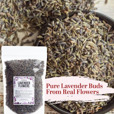 Lavender Buds Food Grade | Bulk Dried Lavender Flowers for Soap Making and Cooking - Edible Lavender for Tea and Drinks- Make Lavender Sachets, Bath Salts