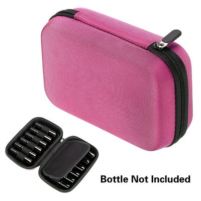 Hipiwe Hard Shell Essential Oil Carrying Case Holds 12 Bottles (Can hold 5ml, 10ml, &amp;10ml Rollers) Travel Size Essential Oils Bag Organizer (Pink)