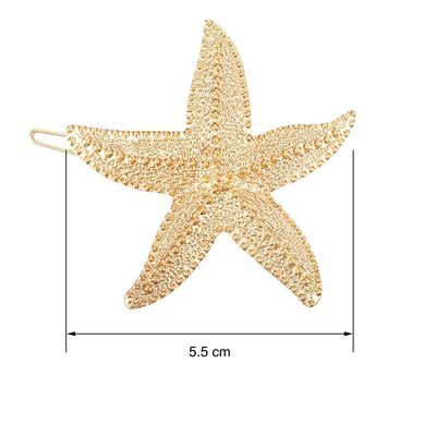 4 Pieces Starfish Hair Clip Metal Starfish Hairpin Sea Star Hair Clip Beach Hair Pins for Women Hair Accessories