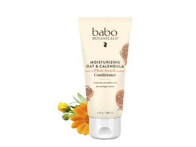 Babo Botanicals Moisturizing Oat &amp; Calendula Conditioner - Silicone-Free - For Dry or Sensitive Skin - For all ages - Vegan - Lightly Scented