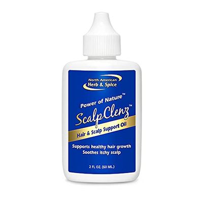 NORTH AMERICAN HERB &amp; SPICE ScalpClenz Oil, 2 fl. oz - Hair Oil for Healthy Hair Growth, Itchy Scalp Soother, Dandruff Fighter - Non-GMO, Organic Ingredients