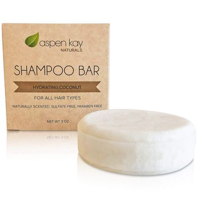 Solid Shampoo Bar, Made With Natural &amp; Organic Ingredients, Sulfate-Free, Cruelty-Free &amp; Vegan, All Hair Types, 3 Ounce Bar (Hydrating Coconut)