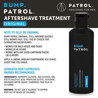 Bump Patrol Original Formula After Shave Bump Treatment Serum - Razor Bumps, Ingrown Hair Solution for Men and Women - 4 Ounces