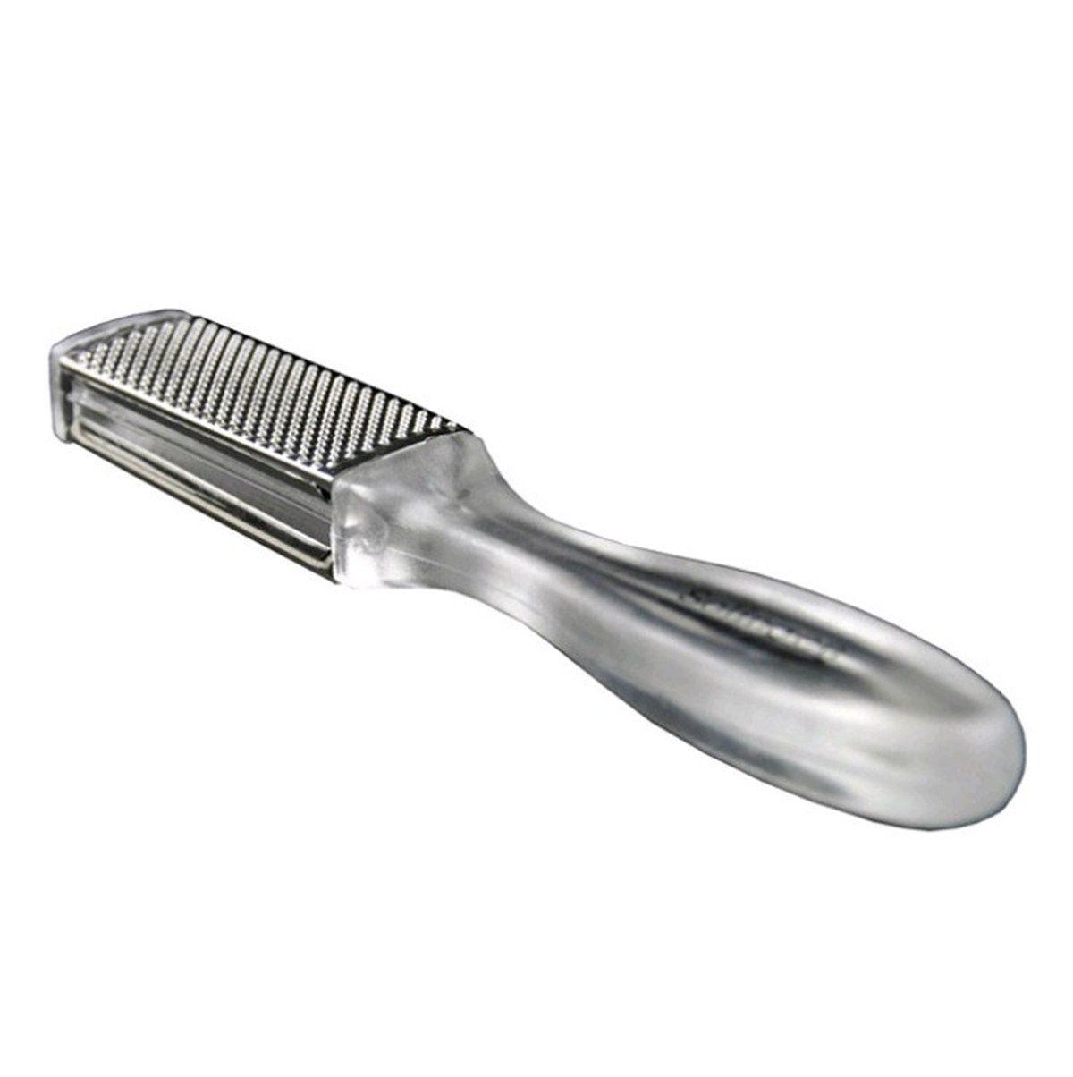 AnHua Pedicure Foot File Callus Rasp Scrubber Hard Dead Rough Skin Callus Remover Reducer 2 Sides Clear Handle