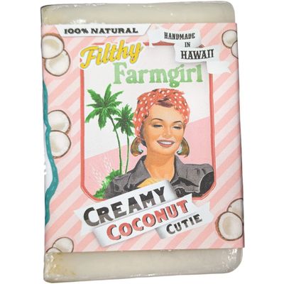 Creamy Coconut Cutie BAR SOAP Safflower Coconut Soy by Filthy Farmgirl